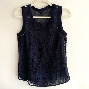 RW & Co. Cutout Tank in Navy